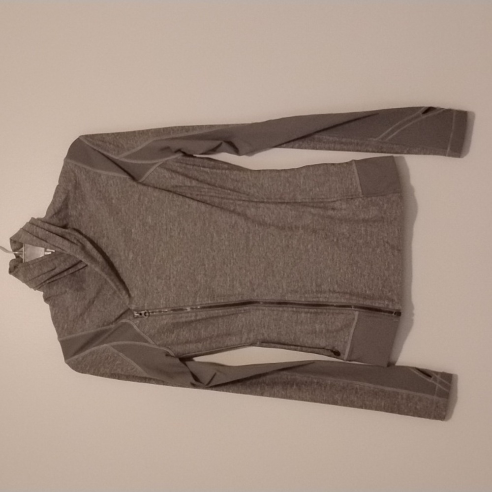 lululemon athletica Gray Asymmetrical Zip Jacket